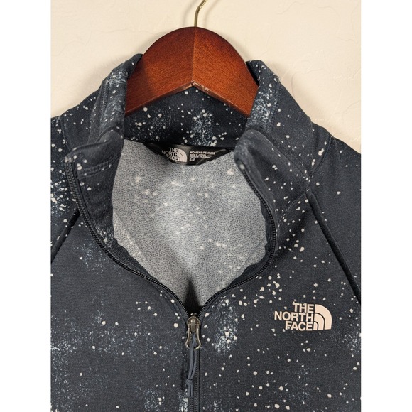 North Face Jacket Womens Small Black White Full Zip Fleece Galaxy Print Outdoors - Picture 3 of 13